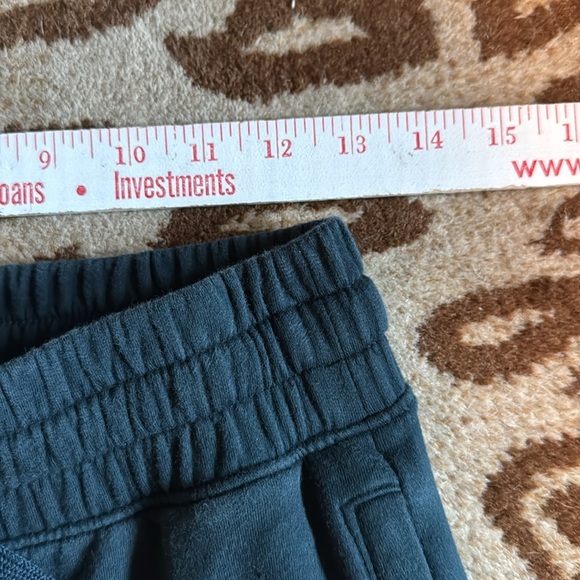 FLX Blue/Green Wide Leg High Rise Relaxed Womens S Fleece Sweat Pants Cotton - Picture 9 of 9